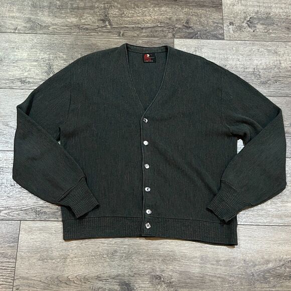 Robert Bruce Other - Vintage 70s Arnold Palmer by Robert Bruce Green Cardigan Sweater XL USA ILGWU